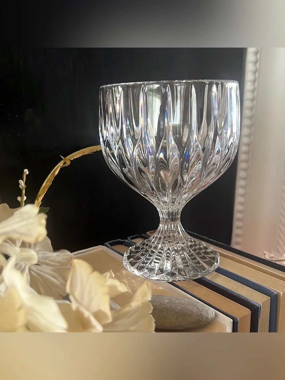 Mikasa Park Lane Vintage Clear Blown Lead Crystal Water Wine Glass Goblet